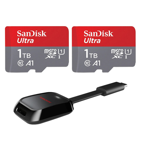 SanDisk Ultra UHS-I U1 microSDXC Memory Card 1TB Card with Reader