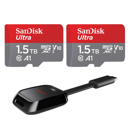 SanDisk Ultra UHS-I U1 microSDXC Memory Card 1.5TB Card with Reader