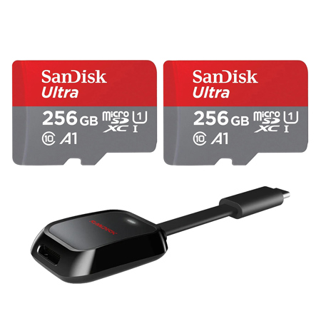 SanDisk Ultra UHS-I U1 microSDXC Memory Card 256GB Card with Reader