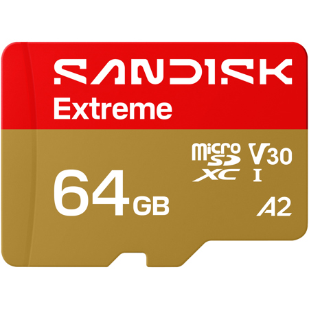 SanDisk Extreme UHS-I U3 microSDXC Memory Card with SD Adapter