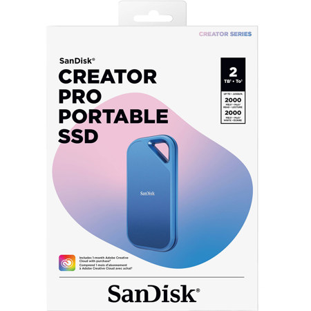 SanDisk Creator Series Pro 2TB USB 3.2 Gen 2x2 Portable SSD