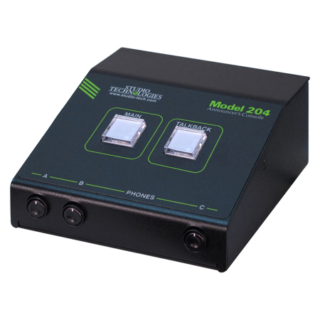 Studio Technologies Model 204 Announcer Console with One Dante Talkback Output