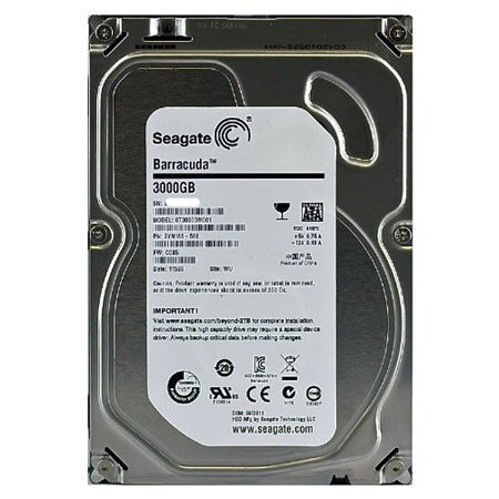 Seagate Barracuda 3TB Internal Hard Drive, 7200 RPM Spin Speed