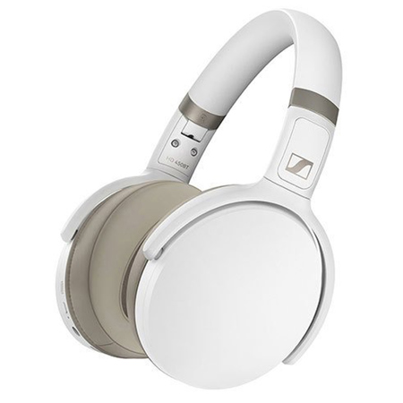 Sennheiser HD 450BT Noise-Canceling Wireless Around-Ear Headphone w/ Mic, White