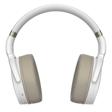 Sennheiser HD 450BT Noise-Canceling Wireless Closed-Back Around-Ear Headphone with Microphone, White
