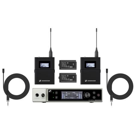 Sennheiser EW-DX MKE 2 SET 2-Channel System w/MKE 2 Lavalier Mic, 470 - 550 MHz