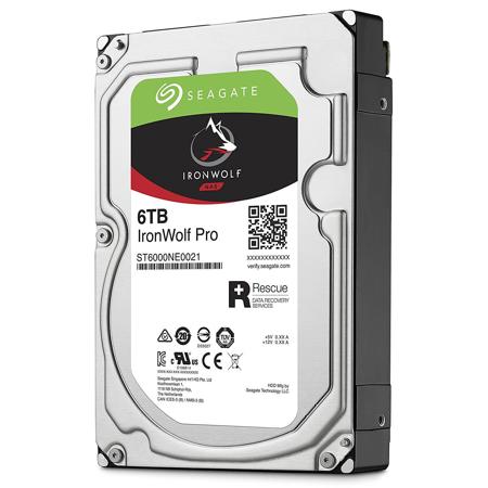 Seagate IronWolf Pro 6TB NAS Internal Hard Drive - CMR 3.5" SATA 6Gbps, 7200 RPM
