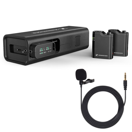 Sennheiser Profile Wireless 2-Ch AIO Clip-On and HH Mic System,w/TASL100 Lav Mic
