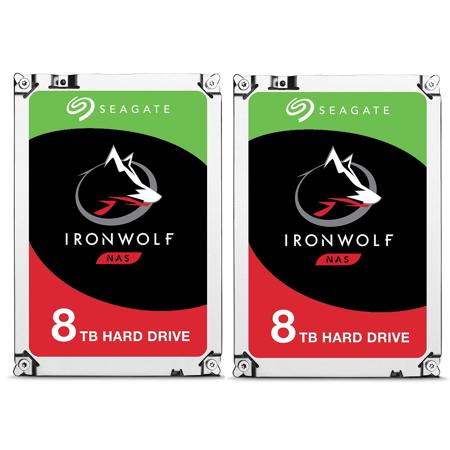 Seagate IronWolf NAS 8TB 3.5" Internal Hard Drive, 2-Pack