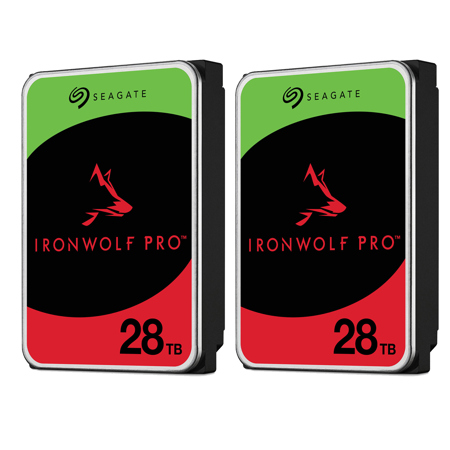 Seagate IronWolf Pro SATA III 3.5" Internal NAS Hard Drive, 7200 RPM 28TB 2-Pack
