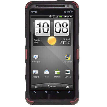 Seidio Active Hybrid Case for HTC EVO Design 4G, Burgundy