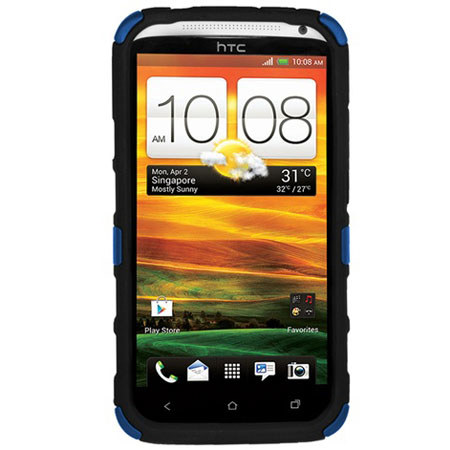 Seidio Active with Kickstand Hybrid Case for HTC One X, Royal Blue