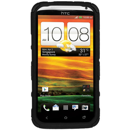 Seidio Active with Kickstand Hybrid Case for HTC One X, Black
