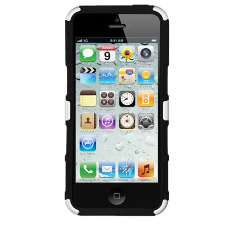 Seidio Active with Kickstand Hybrid Case for iPhone 5, Glossed White
