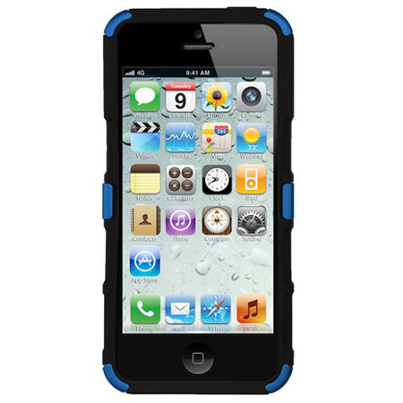 Seidio Active with Kickstand Hybrid Case for iPhone 5, Royal Blue