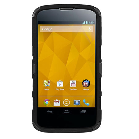 Seidio Active with Kickstand Hybrid Case for LG Google Nexus 4, Black