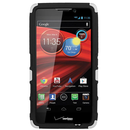 Seidio Active with Hybrid Case for Motorola Droid RAZR MAXX HD, Glossy White