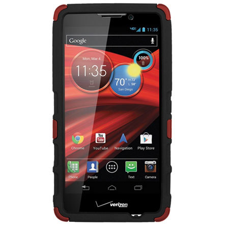 Seidio Active with Hybrid Case for Motorola Droid RAZR MAXX HD, Garnet Red