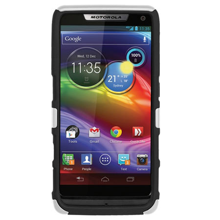 Seidio Active Hybrid Case for Motorola DROID RAZR M, Glossed White
