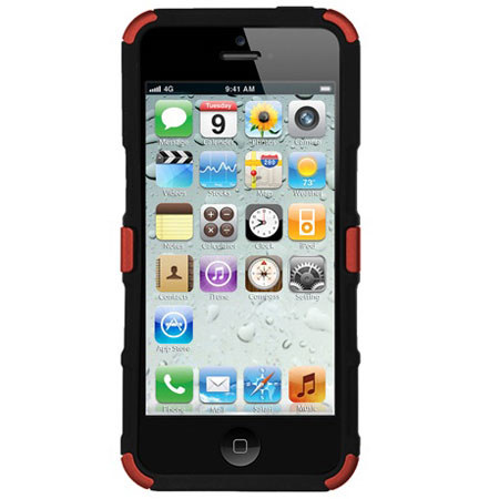 Seidio Active Hybrid Case for Apple iPhone 5, Garnet Red