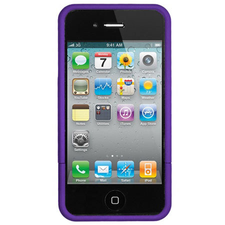 Seidio Surface Reveal with Kickstand Hard Case for iPhone 4 & 4S, Amethyst