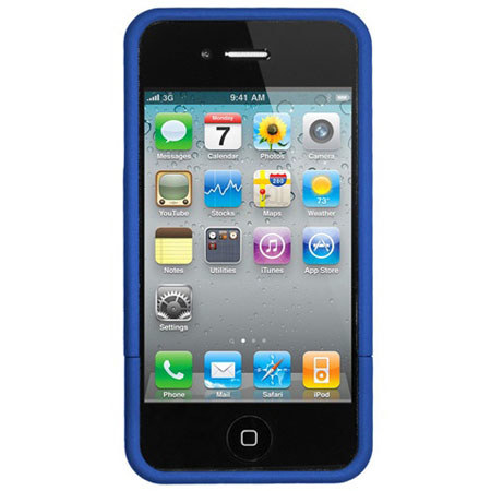 Seidio Surface Reveal with Kickstand Hard Case for iPhone 4 & 4S, Royal Blue