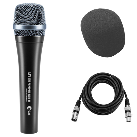 e 935 Wired Pro Cardioid Handheld Vocal Microphne with Clip W/20'Cable/Windscren