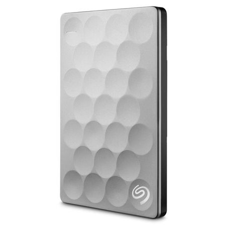 Seagate 2TB Ultra Slim Backup Plus External Hard Drive, Platinum