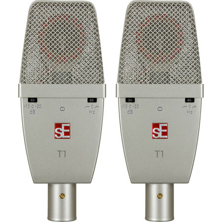 SE Electronics T1 Large-Diaphragm Cardioid Condenser Microphone, Pair