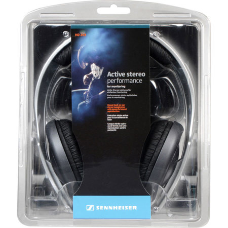 Sennheiser HD 203 Closed Around-the-Ear Home Studio/DJ Stereo Headphones, Silver