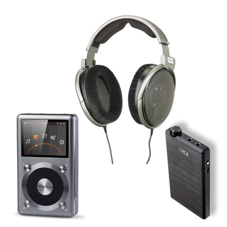 Sennheiser HD650 Hi-Fi Stereo Headphone W/FiiO X3 Music Player/Fiio E12 Amplfier