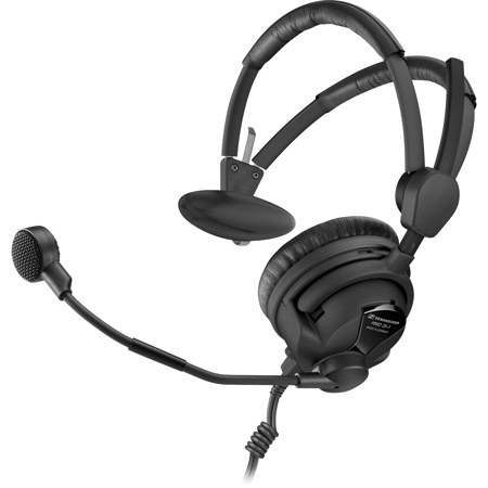 Sennheiser HMD 26-II Single Side Headset, 600 Ohm, with 6.6' XLR-3, 1/4" Cable