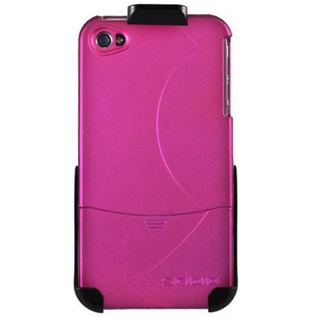 Seidio Surface Combo Hard Case & Holster for Apple iPhone 4 & 4s, Fuchsia