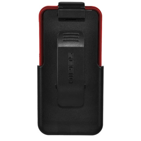 Seidio Surface Combo with Kickstand Hard Case & Holster for iPhone 5, Garnet Red