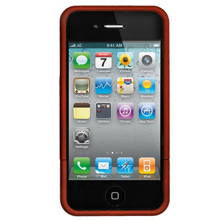Seidio Surface Reveal Combo with Kickstand for iPhone 4 & 4S, Garnet Red