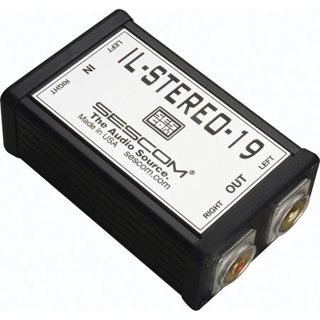 Sescom IL-STEREO-19 2-Channel Audio Hum Eliminator