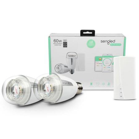 Sengled Element Plus A19 60W 2x Smart LED Bulb with Hub, 800 Lumens, White