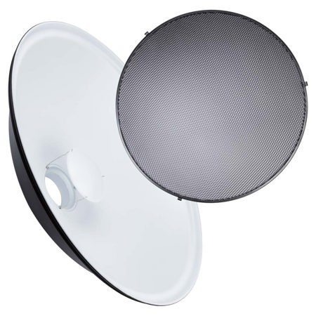 Studio Essentials 28" High-Gloss White Beauty Dish with Grid