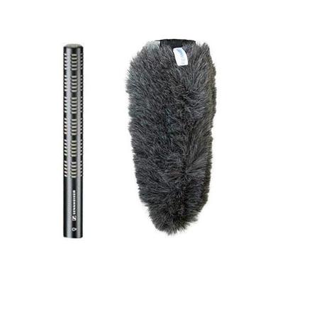 Sennheiser ME66 Short Shotgun Microphone Capsule W/K-Tek KRME200 Fur Windsock
