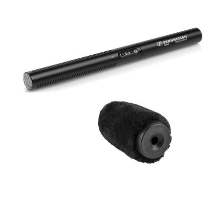 Sennheiser MKE 600 Shotgun Microphone - With H&A Professional Windshield for Shotgun Microphones