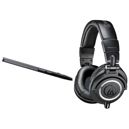 Sennheiser MKH-416 Short Interference Tube Microphone with M50x Pro Monitor Headphones