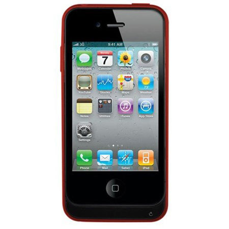Seidio Surface Plus Hard Battery Case for iPhone 4 and 4S, Garnet Red