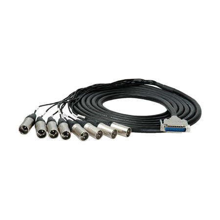 Sescom Mogami 5' Analog 25-Pin D-Sub Male to 8 XLR Male Audio Snake Cable