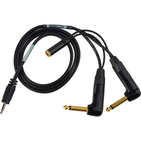 Sescom 3' Blackmagic Cinema Camera to Audio Recorder Cable with Headphone Tap
