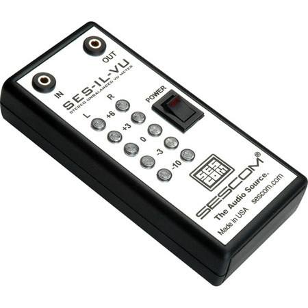 Sescom SES-IL-VU 2 Channel 3.5mm Inline LED Audio VU Meter