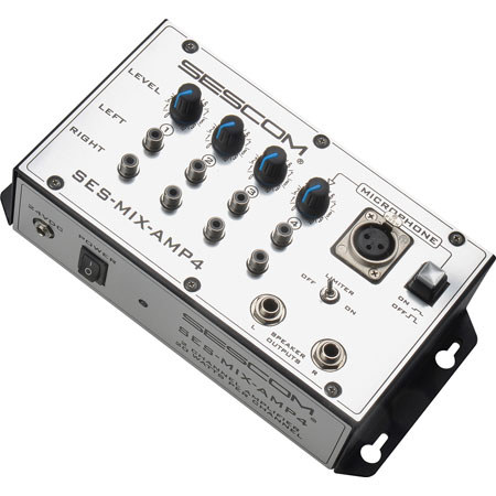 Sescom SES-MIX-AMP4 4-Channel Stereo Mixer and Power Amp