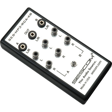 Sescom SES-MP3-RCA-AB Stereo Audio A/B Switch