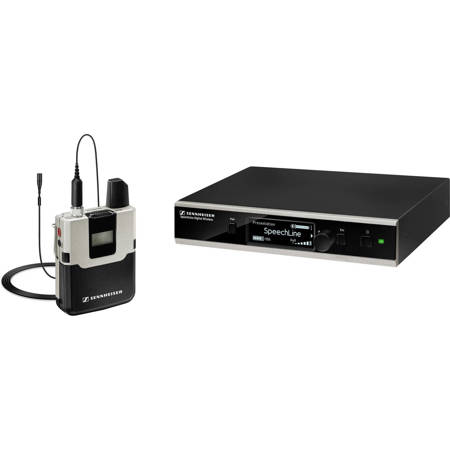 Sennheiser DW-4-US R SL Lavalier Set, Includes MKE 1 Condenser Microphone, Bodypack Transmitter, Rack Receiver, Rackmount Kit