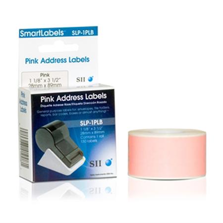 Seiko Instruments Seiko SLP-1PLB 1-1/8 x 3-1/2 inch Address Labels, Pink