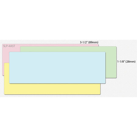 Seiko Instruments Seiko SLP-4AST 1-1/8 x 3-1/2in Assorted Address Labels